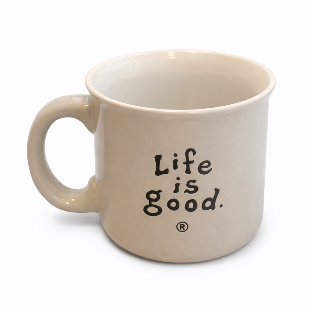 Life Is Good Snowman Dog Mug 14oz Winter Coffee Cup Diner Style - Picture 2 of 3